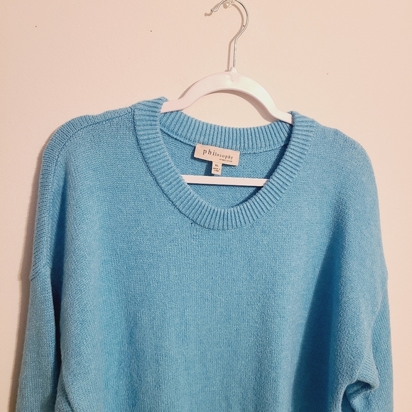 Philosophy | Women's Teal or Turquoise Crewneck Sweater (Size XL) - Picture 3 of 13